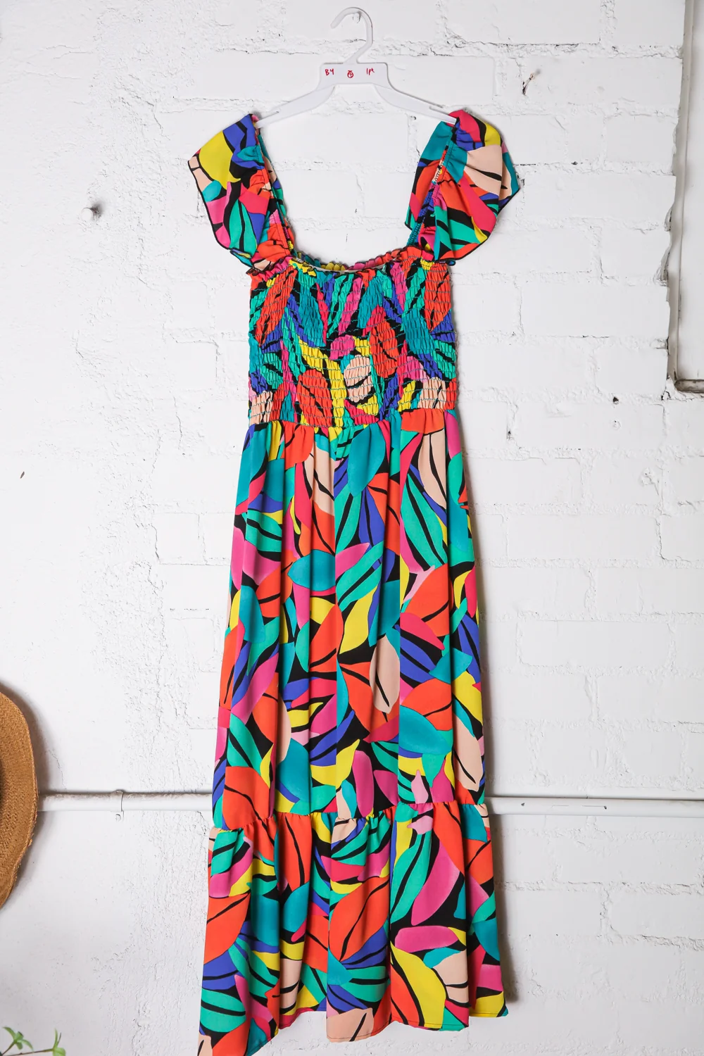 Plus Tropical Floral Smocking Tube Maxi Dress