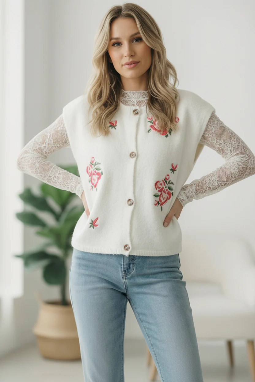 Rose Garden Knit Vest (Open Pack) - Image 6