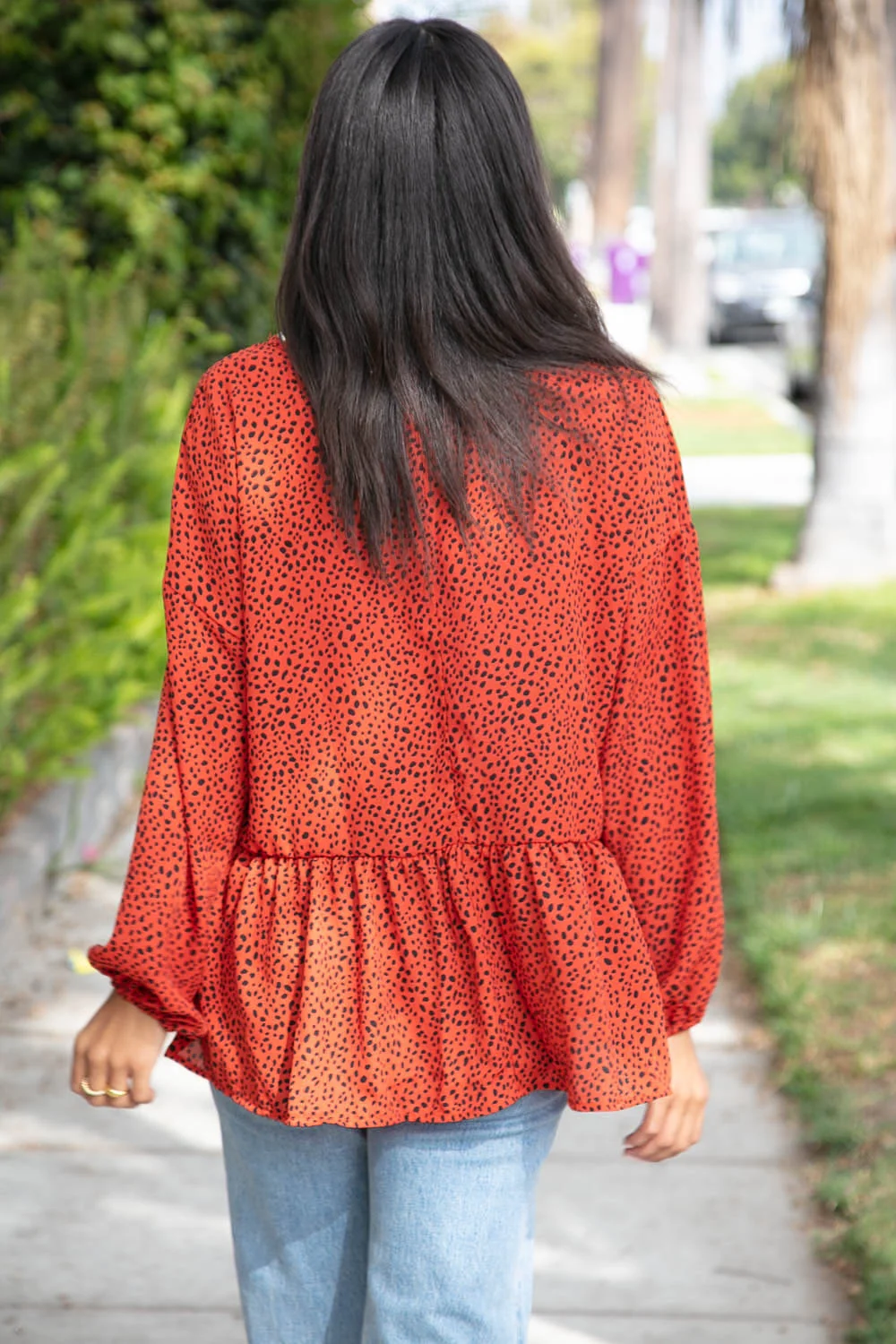 Rust Leopard Wool Dobby Woven Knit Top (Open Pack) - Image 9