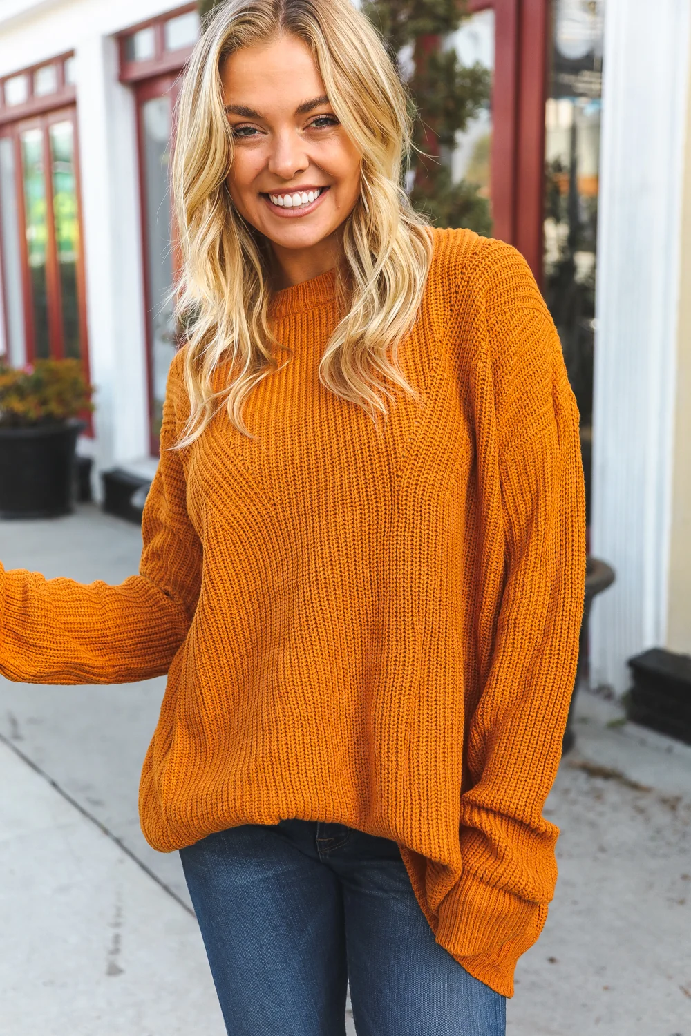 Rust Thick Sweater - Image 3
