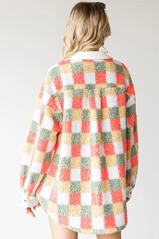 Sherpa Checkered Coat - Image 10