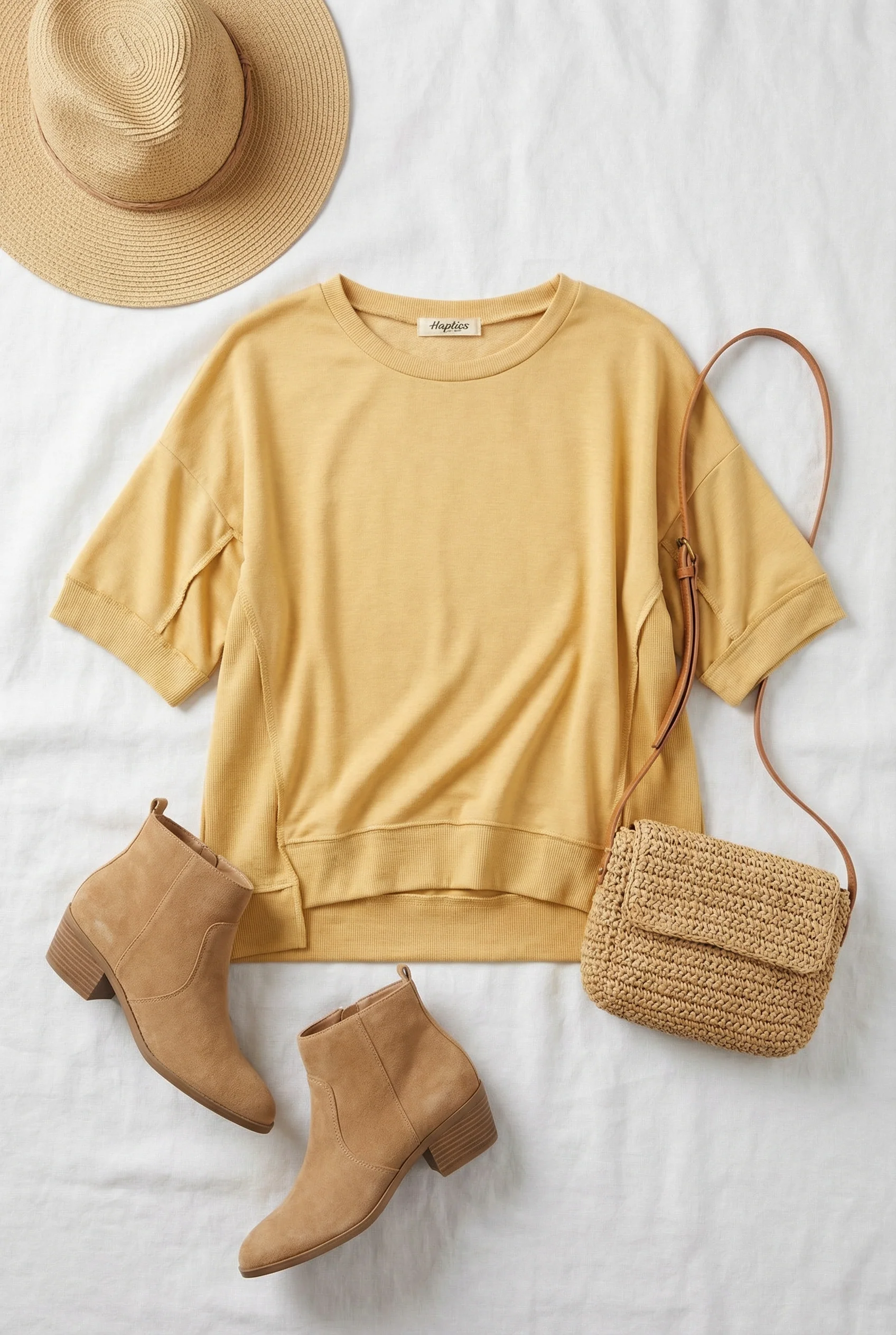 Solid Outseam Design Top