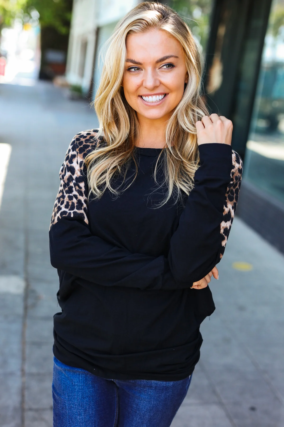 Black Animal Shoulder Top - Image 6