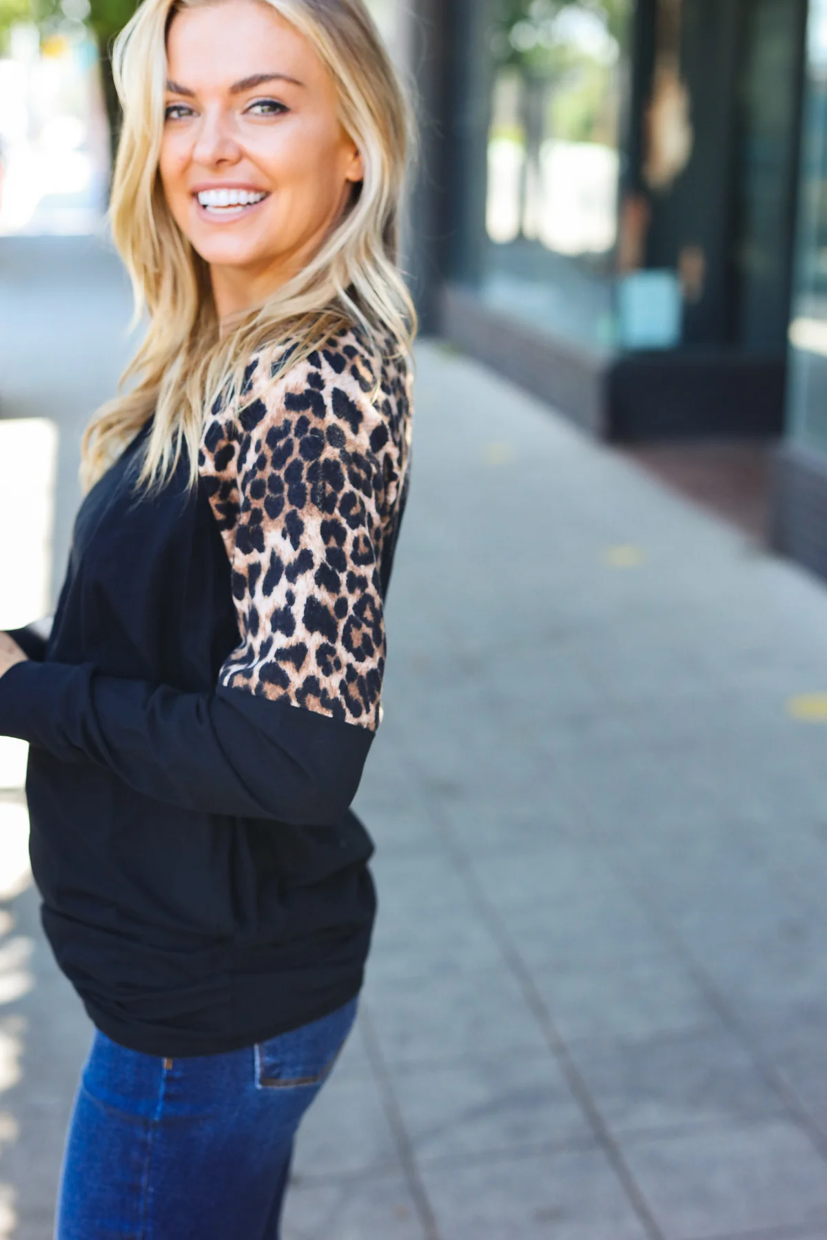 Black Animal Shoulder Top - Image 7