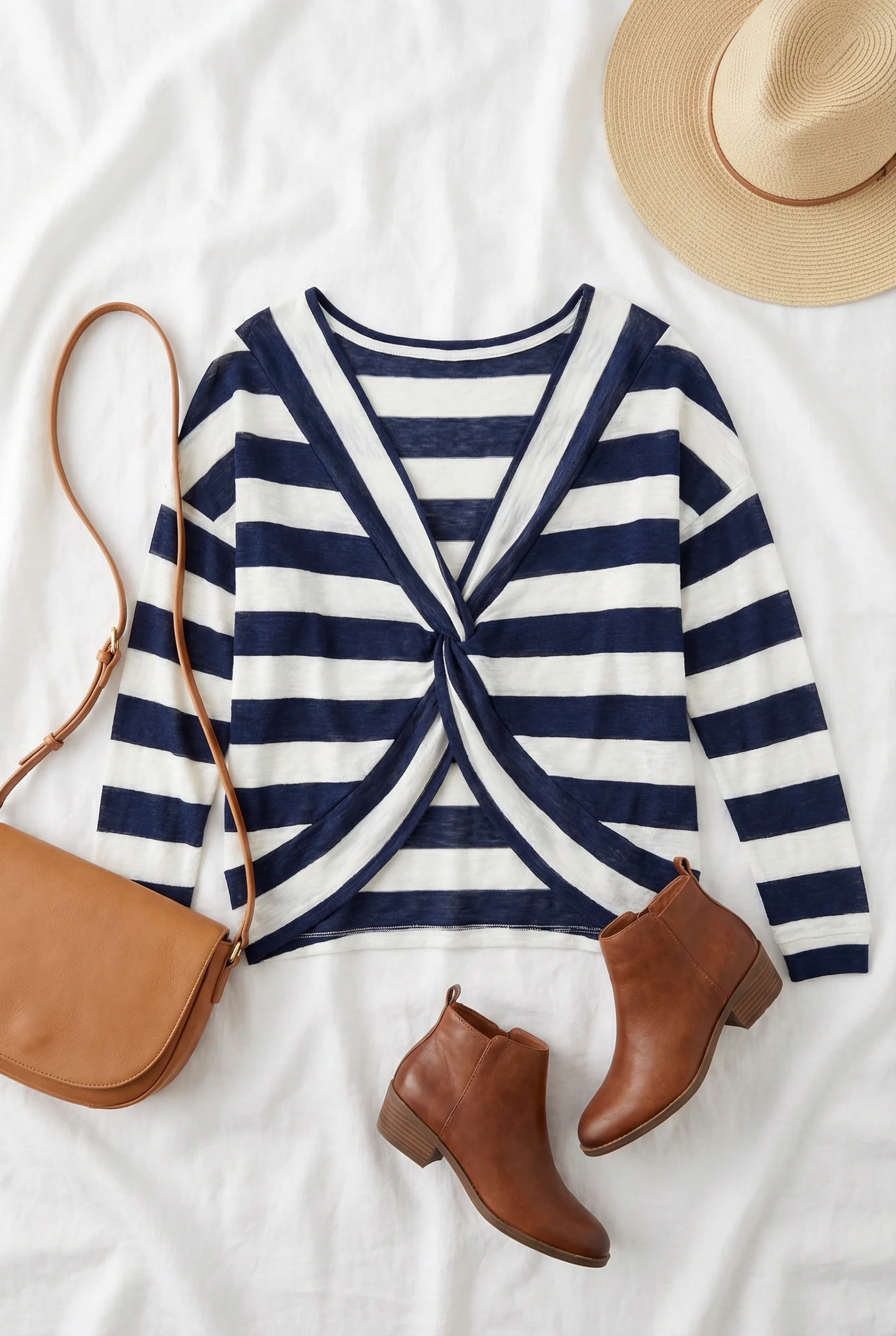 Stripe Cross Back Lightweight Top - Image 2