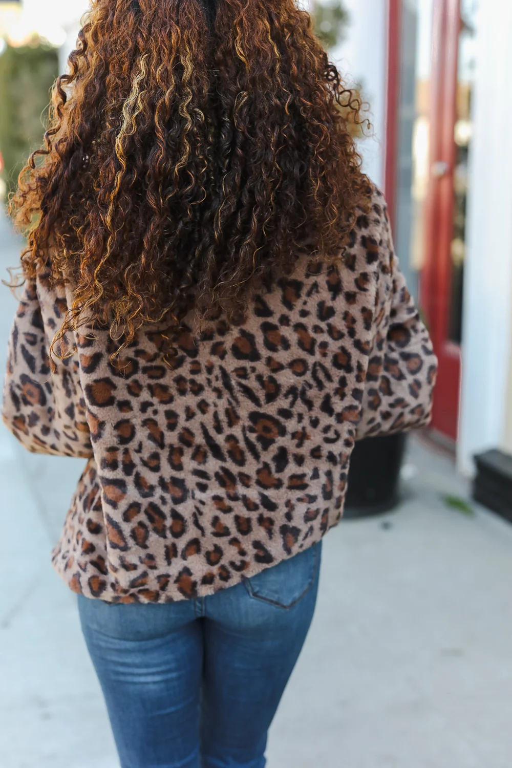 Taupe Ultra Soft Animal Zipper Coat - Image 5