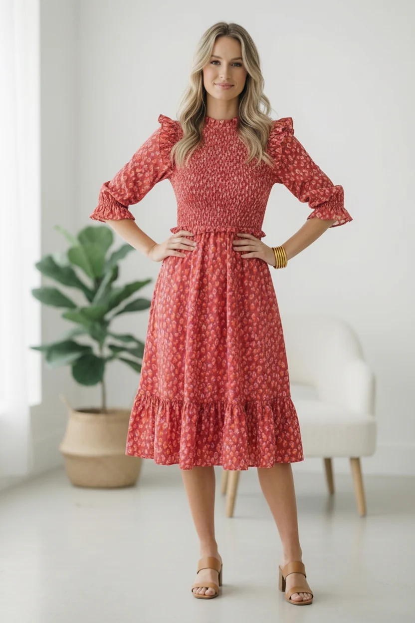 Tomato Animal Printed Woven Flutter Dress - Image 5